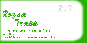 rozsa trapp business card